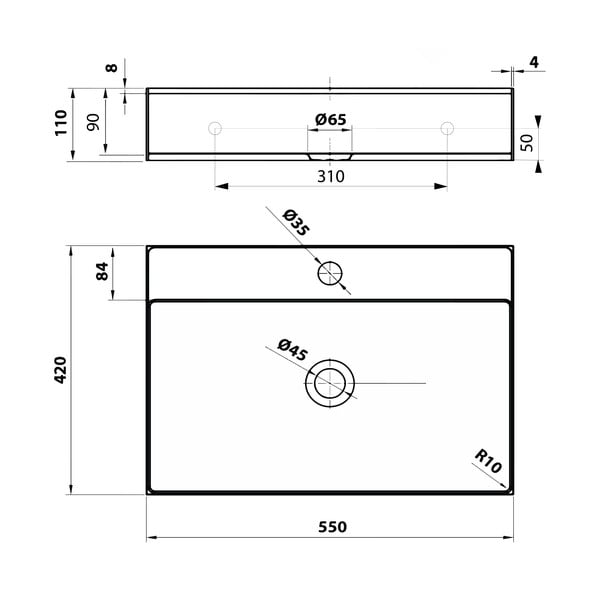 Umivalnik iz nerjavečega jekla v bakreni barvi 55x42 cm Aurum – Sapho-image-3