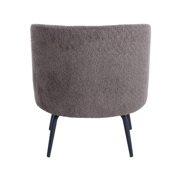 Temno rjav fotelj iz tkanine bouclé Dieyda – Light & Living-image-4