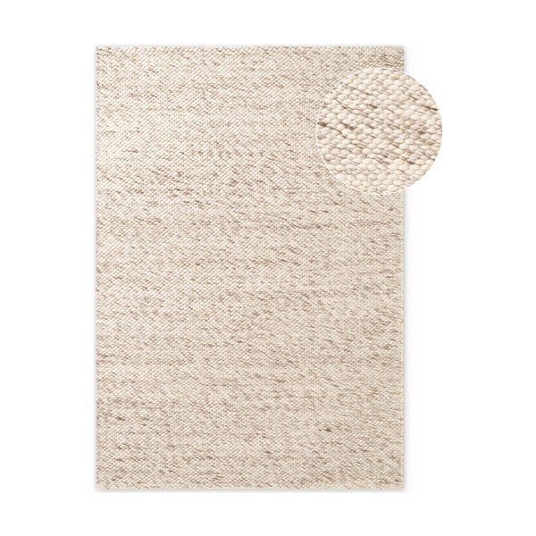 Bež/v naravni barvi ročno tkana volnena preproga 140x200 cm Lyon Beans – Elle Decoration