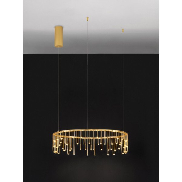 Aluminijasta LED zatemnitvena viseča svetilka v zlati barvi ø 65 cm Stellar – Nova Luce-image-4