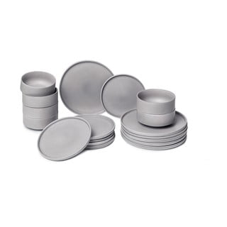 18-delni set sive lončene posode Bonami Selection Malia