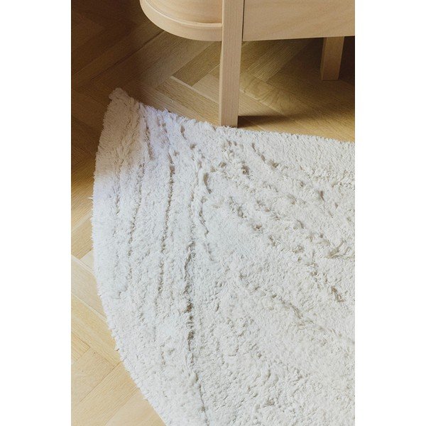 Kremno bela ročno tkana pralna bombažna otroška preproga 100x120 cm Swan – Lorena Canals-image-2