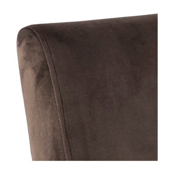 Temno rjav žametni fotelj Actona Cloe-image-2