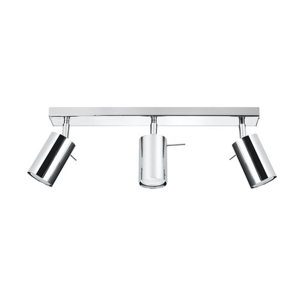 Srebrna stropna svetilka Sollux Etna, dolžina 45 cm