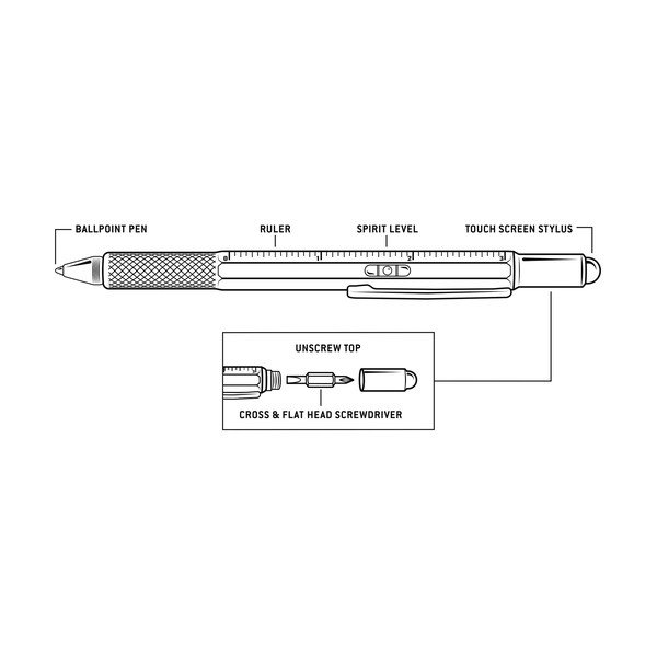 Srebrno večnamensko pero 6 v 1Gentlemen´s Hardware -image-1