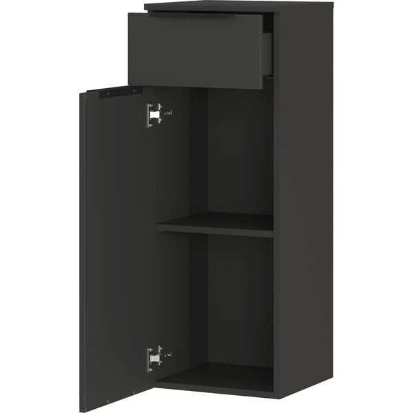 Antracitno siva visoka stenska kopalniška omarica 36x93 cm Crandon – Germania-image-3