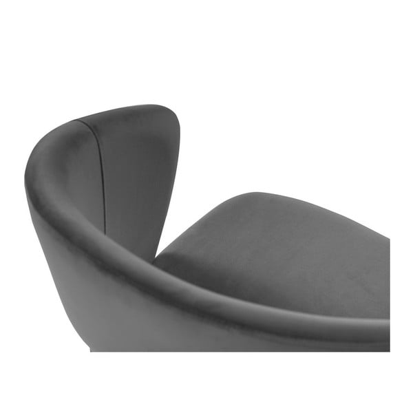 Temno siv oblazinjen jedilni stol z nasloni za roke Elpis – Windsor & Co Sofas-image-3