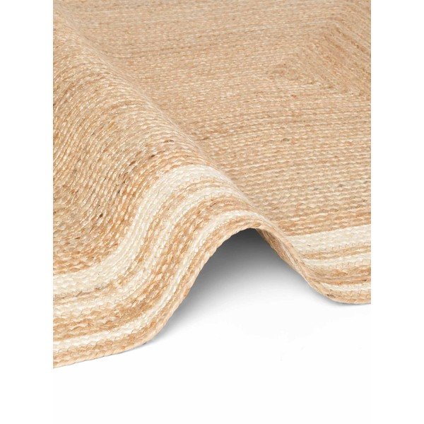 Kremno bela/v naravni barvi ročno tkana preproga iz jute 160x230 cm Jutta – Hanse Home-image-3