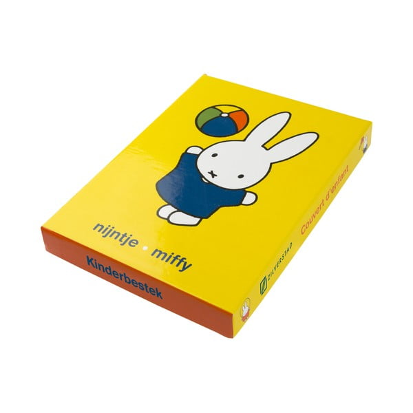 Otroški jedilni pribor iz nerjavečega jekla v srebrni barvi 4 ks Miffy – Zilverstad-image-3