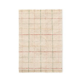 Kremno bela ročno tkana pralna bombažna preproga 90x130 cm Color Lines – Lorena Canals