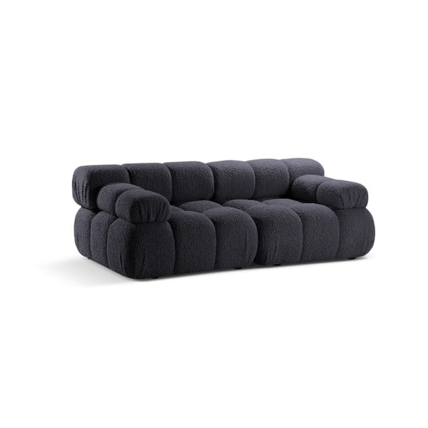 Antracitno siva sedežna garnitura iz tkanine bouclé 188 cm Bellis – Micadoni Home-image-4