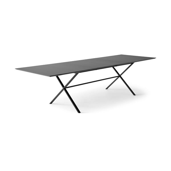 Črna raztegljiva jedilna miza s črno mizno ploščo 100x210 cm Meza – Hammel Furniture-image-1