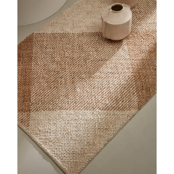 Bež/kremno bela preproga iz jute 160x230 cm Maelan – Kave Home-image-2