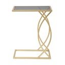 Stranska mizica s stekleno mizno ploščo 25.5x45.5 cm Glam – Mauro Ferretti