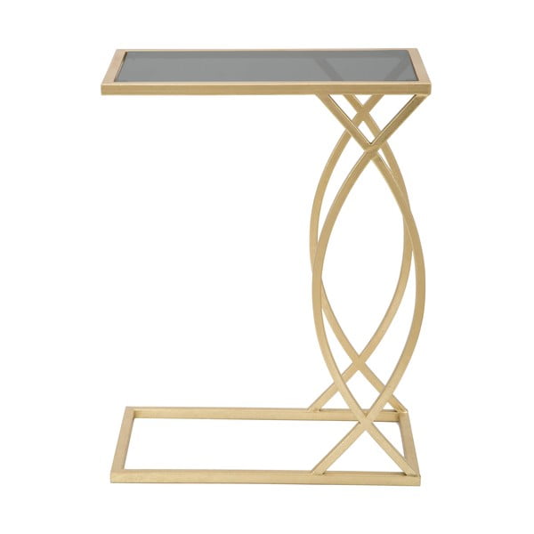 Stranska mizica s stekleno mizno ploščo 25.5x45.5 cm Glam – Mauro Ferretti