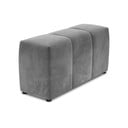 Siv žametni naslon za roke za modularni kavč Rome Velvet - Cosmopolitan Design 