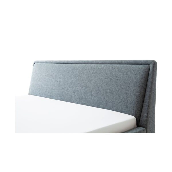 Zelena/modra oblazinjena zakonska postelja brez letvenega dna 160x200 cm Frieda – Meise Möbel-image-3