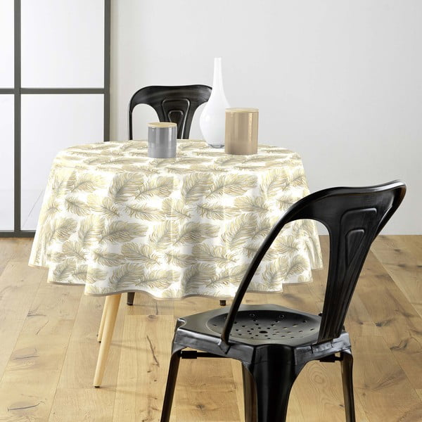 Povoščen namizni prt ø 160 cm Plumina – douceur d'intérieur-image-2