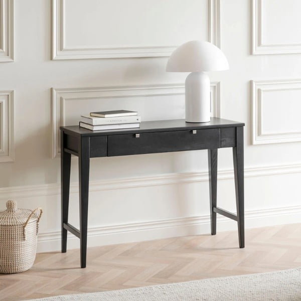 Črna konzolna miza iz hrastovega lesa Rowico Fulla-image-1