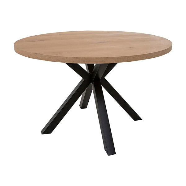 Okrogla jedilna miza s črnimi nogami Canett Maison, ø 120 cm
