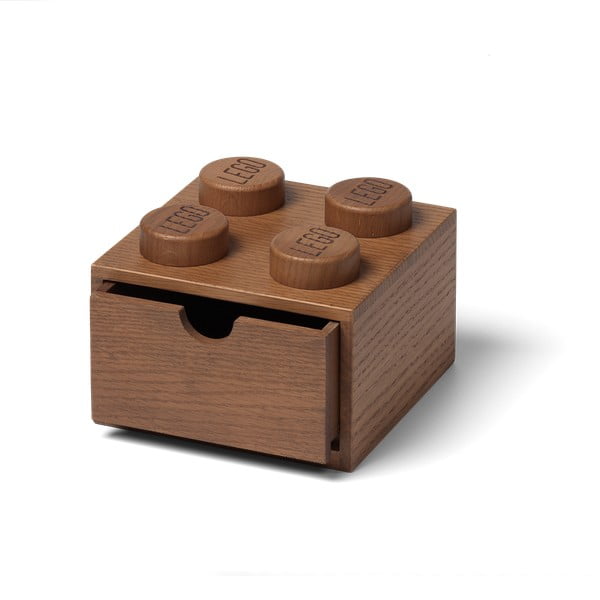 Otroška škatla za shranjevanje iz temno obarvanega lesa LEGO® Wood