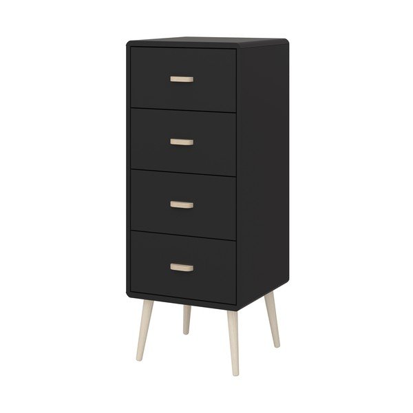 Črna visoka komoda 41x105 cm Mino - Tvilum-image-2