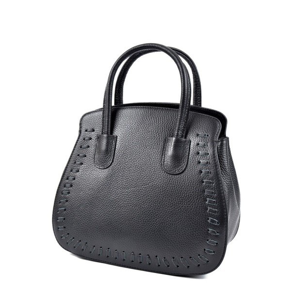 Črna usnjena torbica Roberta M Gata Nero-image-3