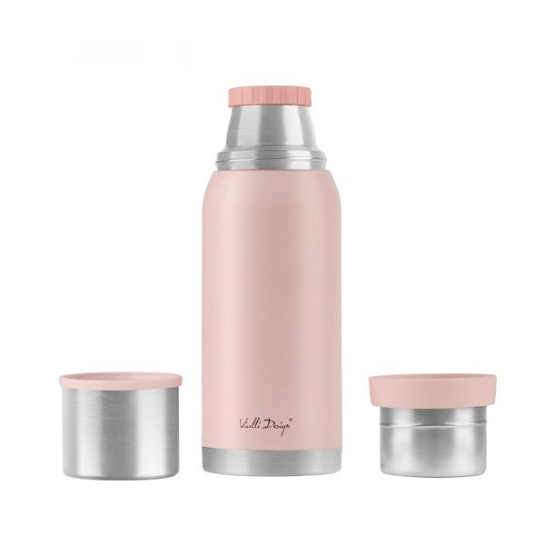 Rožnata potovalna termo skodelica Vialli Design Fuori, 1 l-image-2