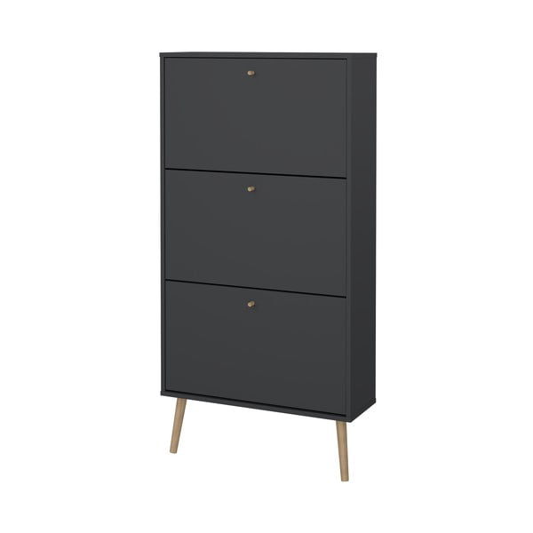 Antracitno siva preklopna omarica za čevlje Bodo – Tvilum-image-3