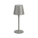 Siva LED namizna svetilka s kovinskim senčilom (višina 21 cm) Diaz – Reality