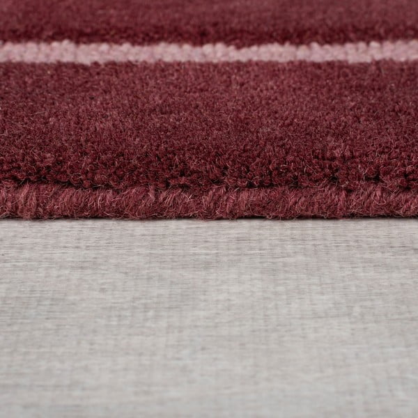 Bordo rdeča ročno tkana volnena preproga 200x290 cm Split Ombre Shaped – Flair Rugs-image-4