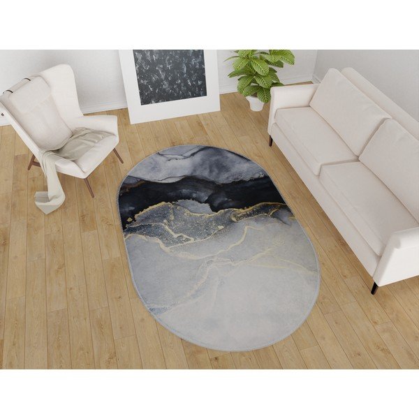 Črna/bela pralna preproga 60x100 cm – Vitaus-image-1