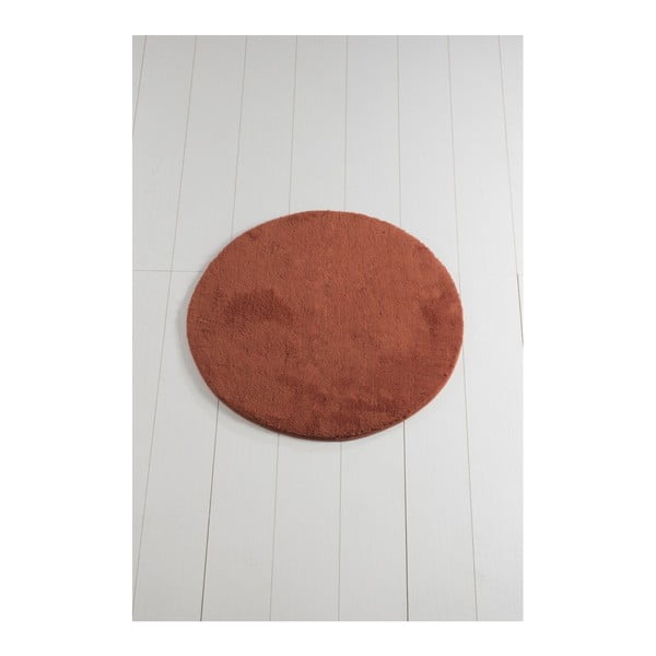 Opečno rdeča kopalniška preproga Colors of Cap, ⌀ 90 cm