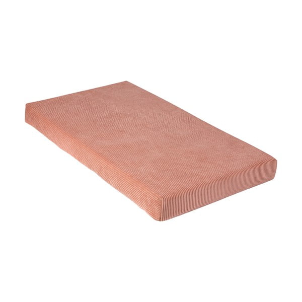 Svetlo rožnat komplet mehkih igral iz rebrastega žameta 75x41x7 cm Bloque Montessori – Little Nice Things