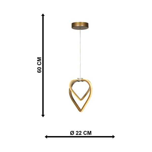 Kovinska LED viseča svetilka v bronasti barvi ø 22 cm Sevinc – Squid Lighting-image-4