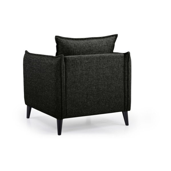 Črn fotelj Scandic Leo-image-2