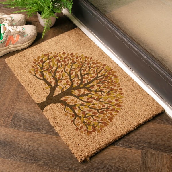 Predpražnik iz kokosovih vlaken 40x60 cm Autumnal Tree of Life – Artsy Doormats-image-1