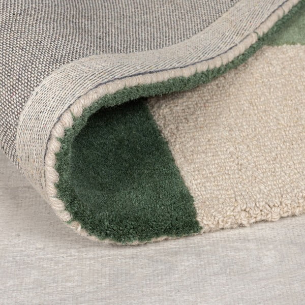 Zelena ročno tkana volnena preproga 120x170 cm Glow Green & Blue – Flair Rugs-image-3