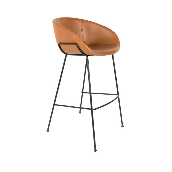 Komplet 2 rjavih barskih stolov Zuiver Feston, višina sedeža 76 cm