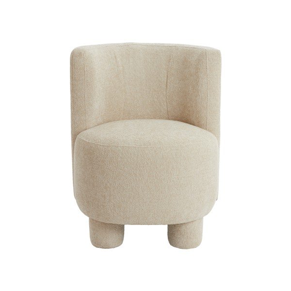 Kremno bel fotelj Kamova – Light & Living