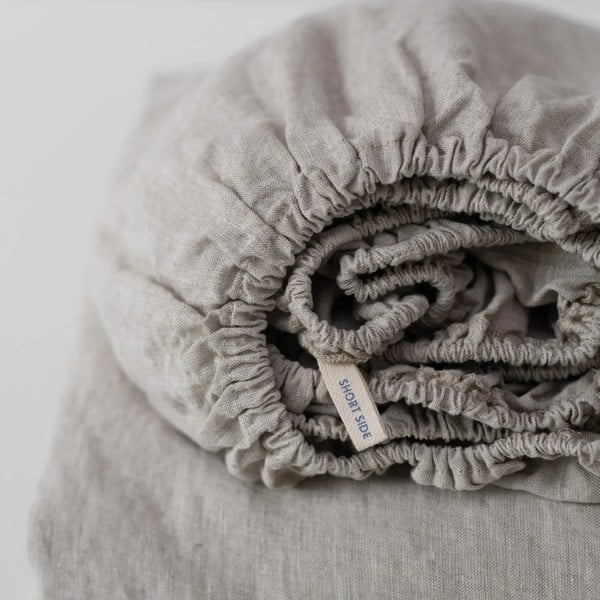 Naravna lanena napenjalna rjuha Linen Tales, 180 x 200 cm-image-2