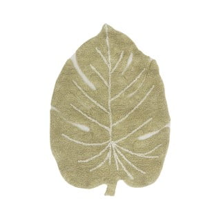 Kaki zelena pralna ročno tkana bombažna otroška preproga 75x100 cm Mini Monstera Olive – Lorena Canals