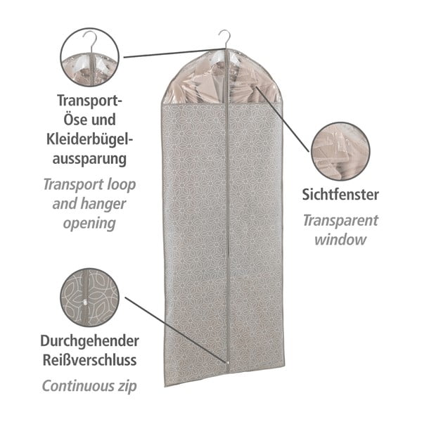 Bež zaščitna vreča za obleko Wenko Balance, 150 x 60 cm-image-4