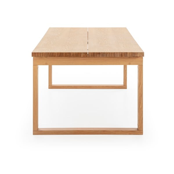 Jedilna miza z mizno ploščo v hrastovem dekorju 100x220 cm Rina – Marckeric-image-2