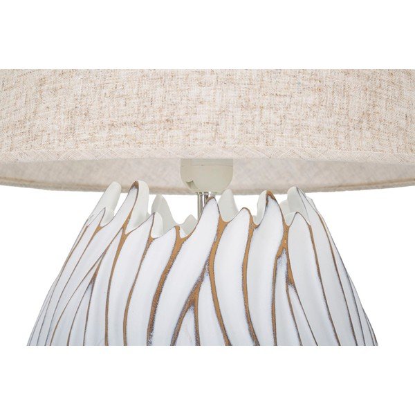 Bež namizna svetilka s tekstilnim senčilom (višina 48 cm) Honduras – Mauro Ferretti-image-1