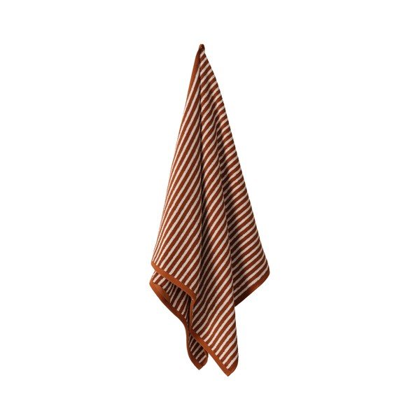 Bombažna brisača v konjak rjavi barvi/kremno bela 70x140 cm Dixie – Jotex-image-2