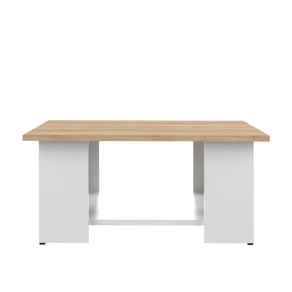 Bela mizica s ploščo v hrastovem dekorju 67x67 cm Square - TemaHome 