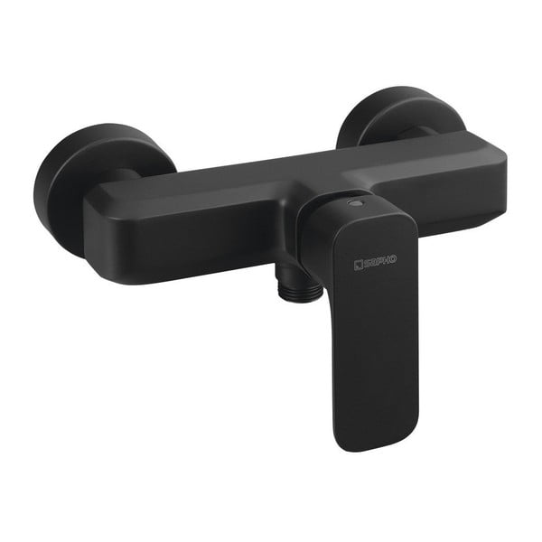 Mat črna stenska armatura za tuš (1 izhod) Spy – Sapho