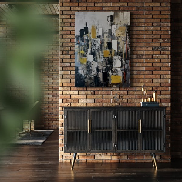 Slika z ročno naslikanimi elementi 70x100 cm Cityscape – Styler-image-4