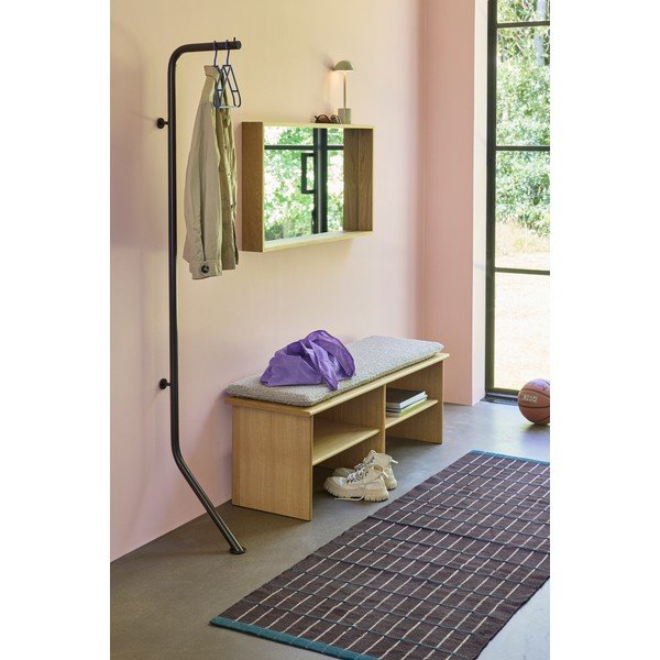 Rjav kovinski obešalnik 36x182 cm Bend – Hübsch-image-1